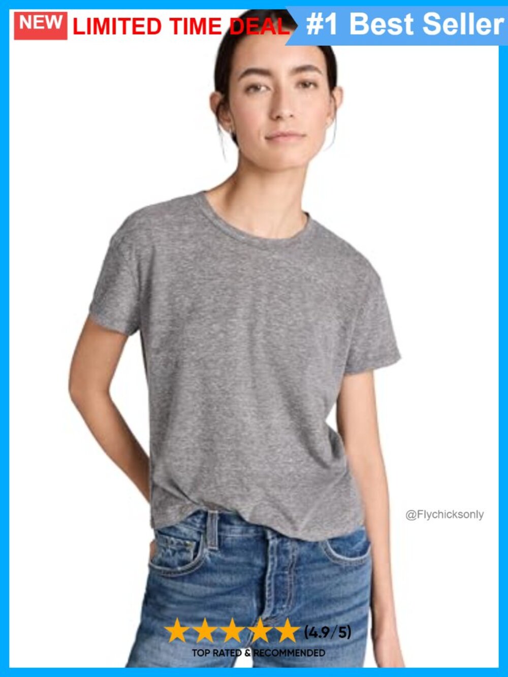 Harley Cotton Boxy Crewneck Short Sleeve T-Shirt Casual Vacation Top
